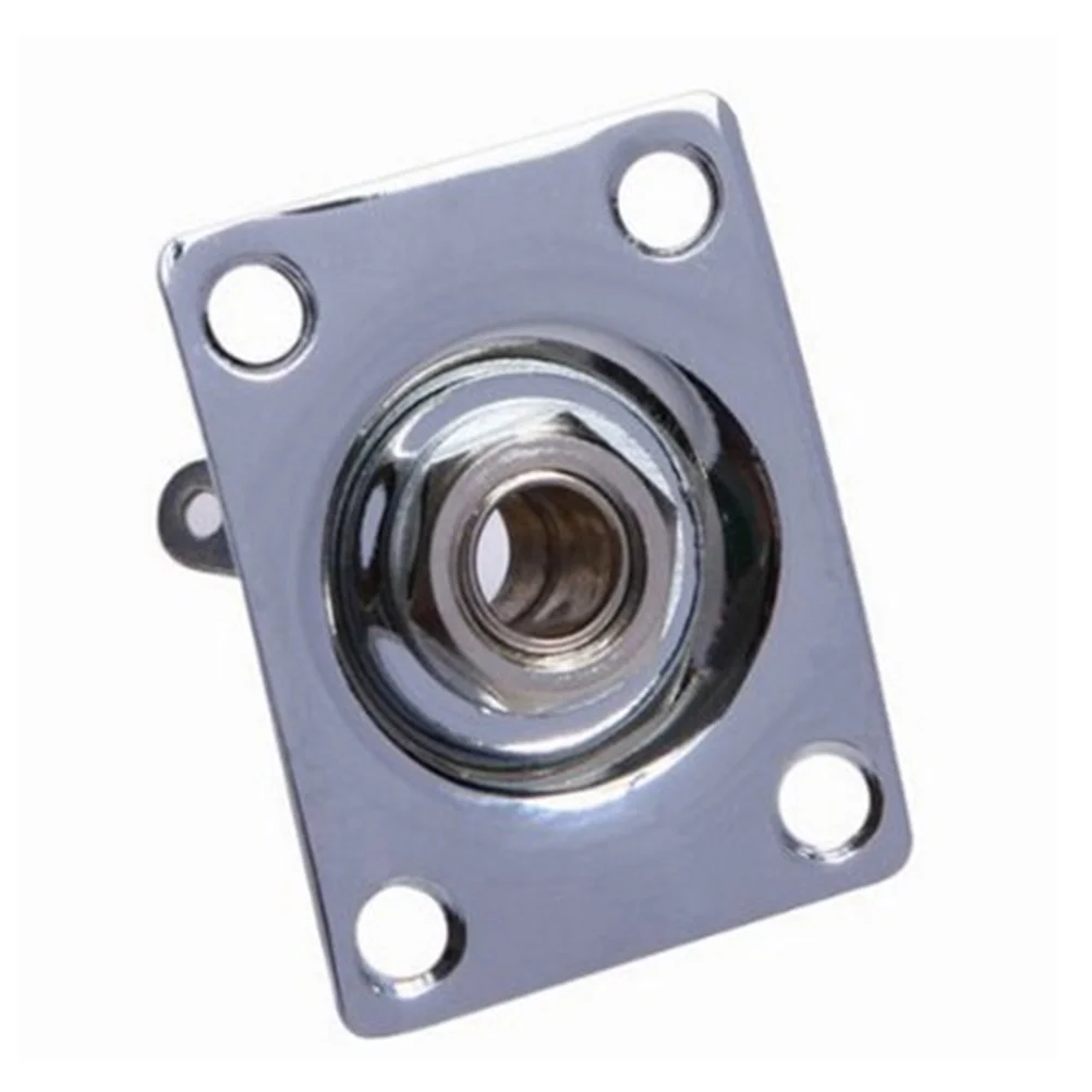 

5Pcs Guitar Jack Plate Premium Material Durable Easy Install Electric Guitar Building Replacement Parts Silver