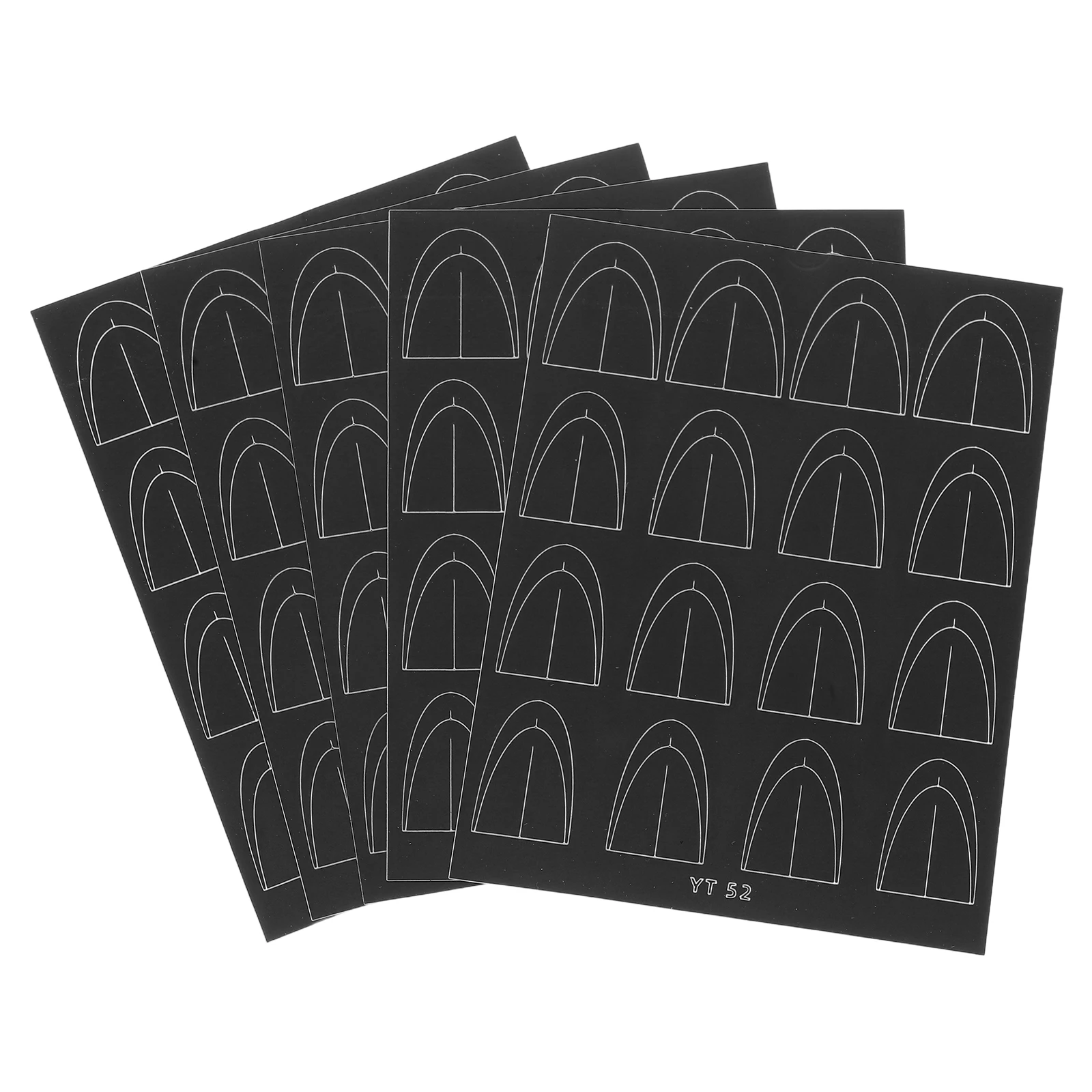 5 hojas de pegatinas autoadhesivas de punta francesa, guías artísticas, calcomanías para manicura, fácil aplicación, diseño preciso, plantillas de decoración en V profundo