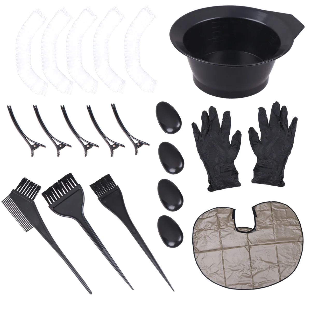1Set DIY Hair Dye Tools Kit Hairdressing Accessories Bowl Comb Gloves Earmuffs No Mess Hair Coloring Set Salon Home Use - Image 3