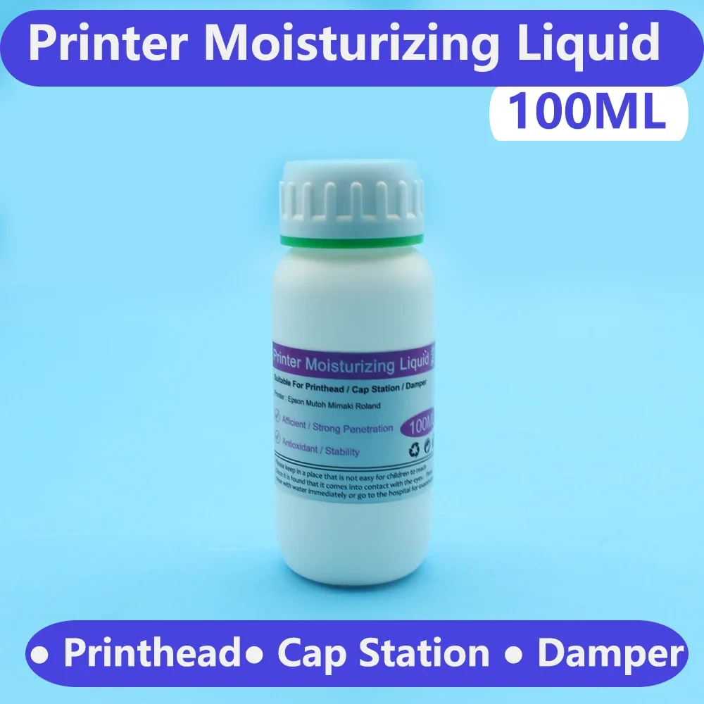 100ML Moisturizing Liquid For Printhead Cap Station Capping Cleaning Unit Pump DTF DTG Sublimation UV Printers Maintenance Kit