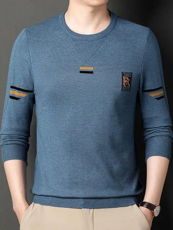 

Мужской вязаный свитер, весна-осень, тонкий, модный, простой, подходит для всех, деловых, повседневных, со стойкой, V Ne, дышащий