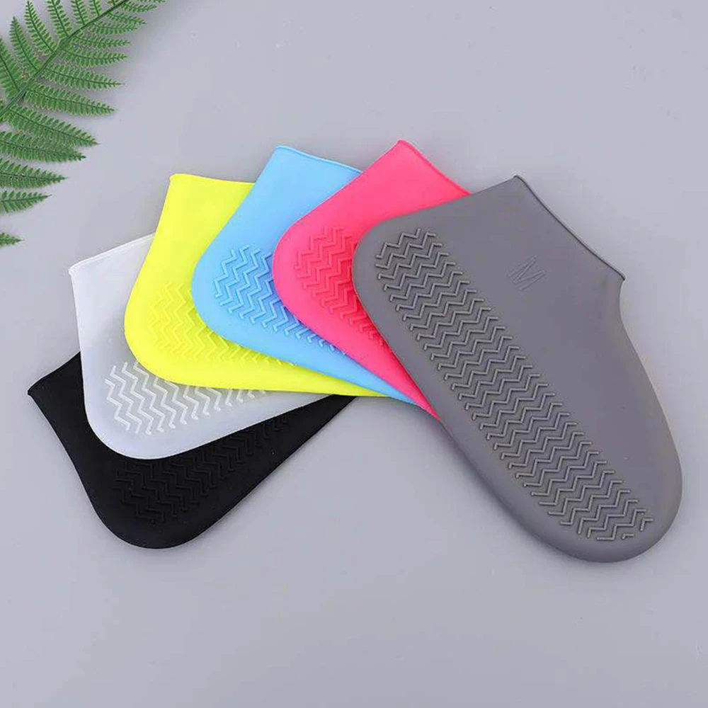 1 Pair Silicone WaterProof Shoe Covers S/M/L Covers Slip-resistant Rubber Rain Boot Overshoes Accessories For Outdoor Rainy Day