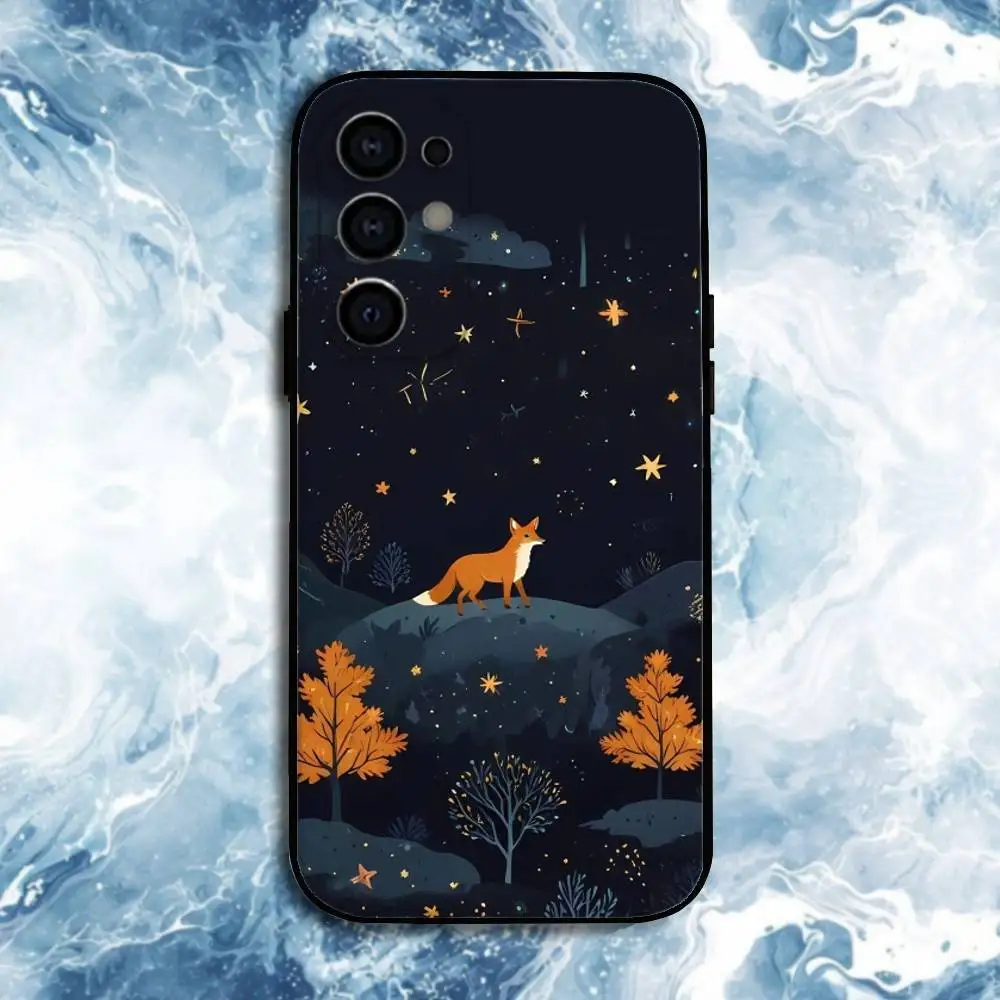 حافظة هاتف على شكل ثعلب حيواني لطيف لهاتف سامسونج S25، S24، S23، S22، S21، S20، Plus، Fe، Lite، غطاء أسود آخر