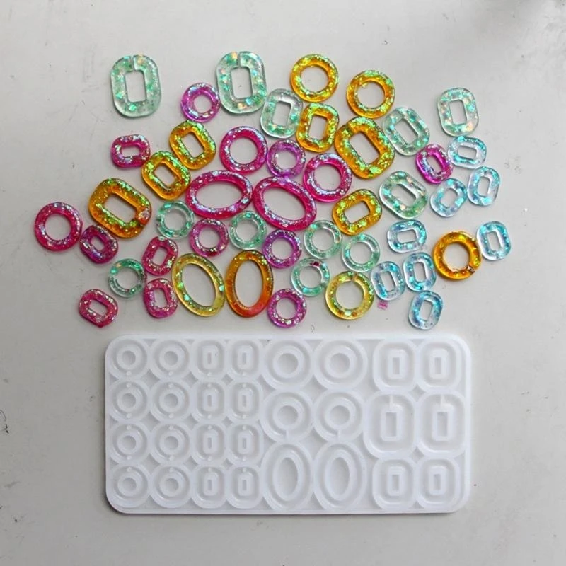

652F Silicone Earrings Moulds Jewelry Pendant Moulds Suitable for Multi Circle Designs Perfect for Enthusiasts and Crafters