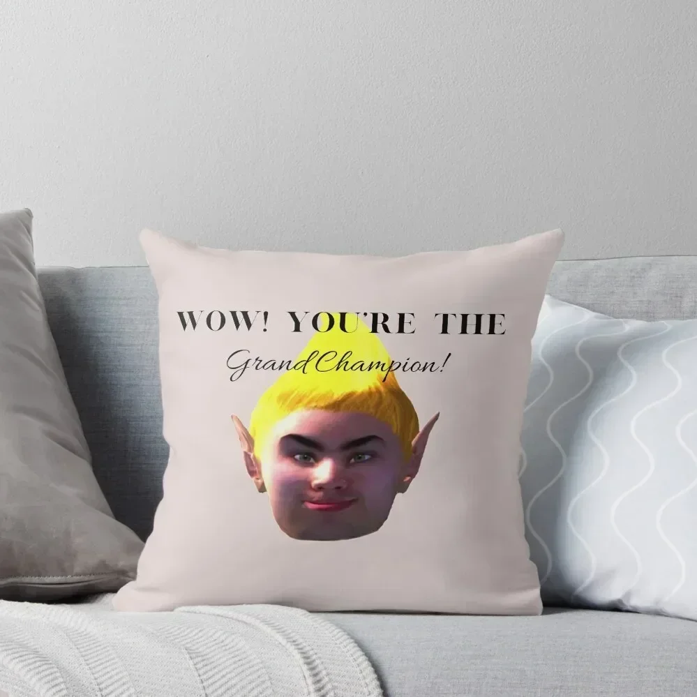 Wow! You're the Grand Champion! Oblivion Adoring Fan Throw Pillow Sofas Covers bed pillows pillow