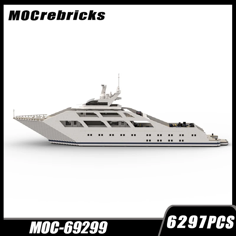 

WW II Military Series Creative MOC Building Block Expert UCS Luxury Super Yacht DIY Model Bricks Toys Children Birthday Gifts