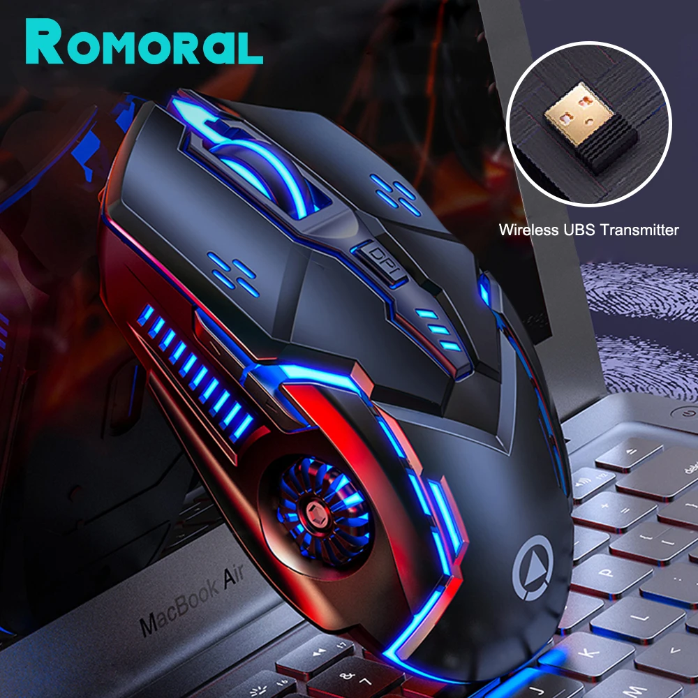 2.4G Wireless Gaming Mouse 3200DPI E-Sport Mouse Rechargeable Gamer Mouse LED Backlit Silent Mice For PC Laptop