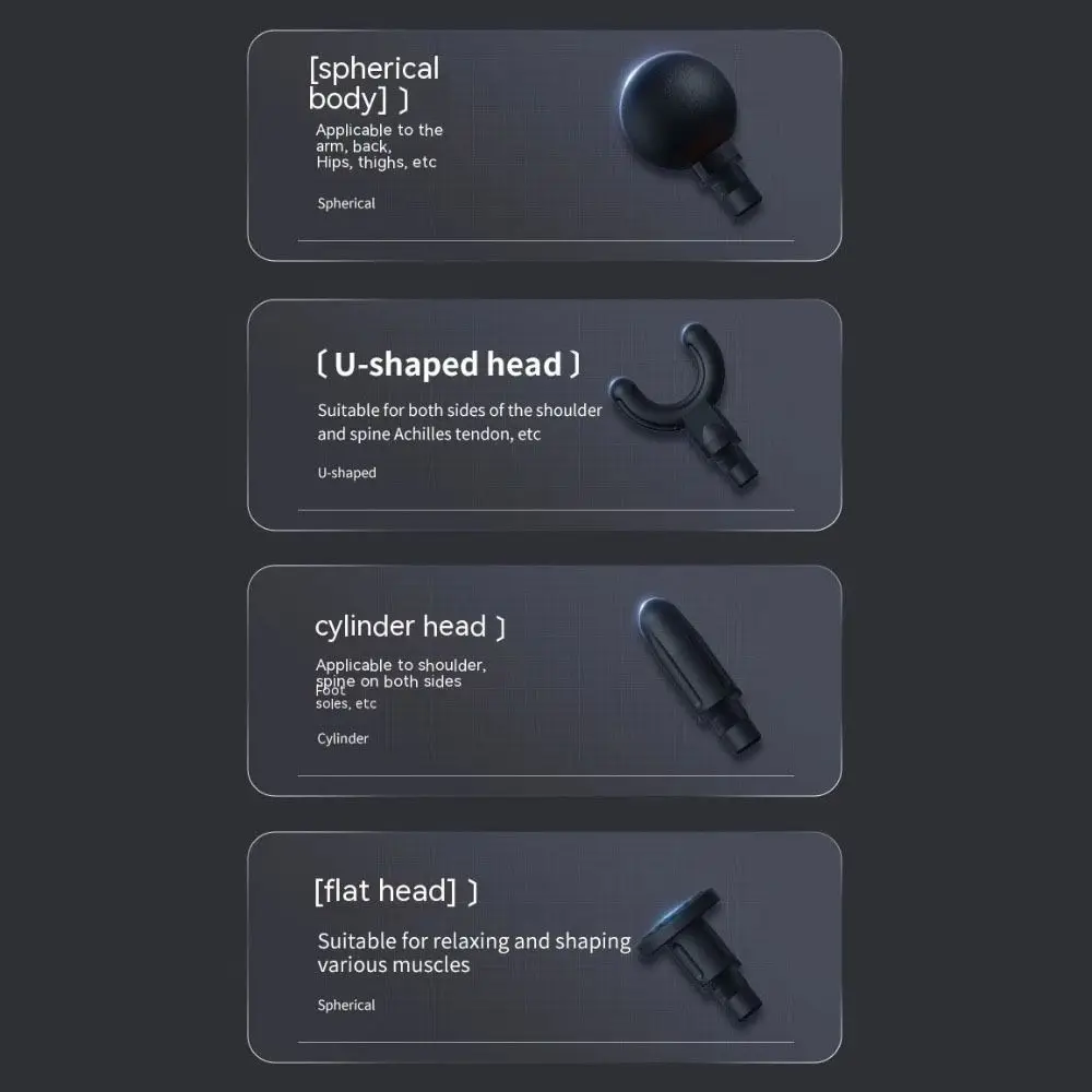 

32 Modes Fascia Massager LCD Display USB Charging Muscle Relax Fascial Machine with 4 Massage Heads Noise Reduction