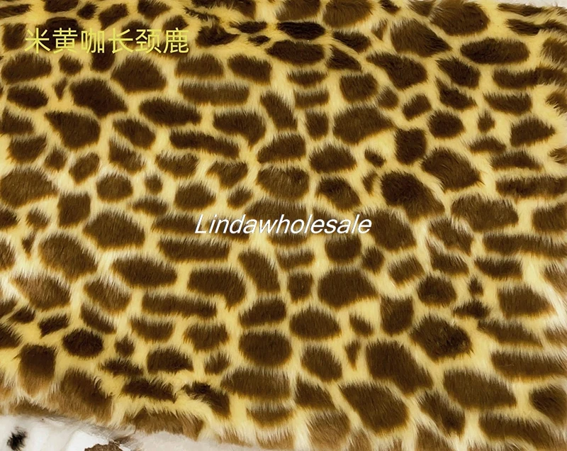 Nuovo tessuto in pelliccia sintetica con motivo mucca a pois cervo, tessuto in peluche imitazione coniglio, abbigliamento, scarpe, cuscini del sedile, materiale giocattolo per bagagli