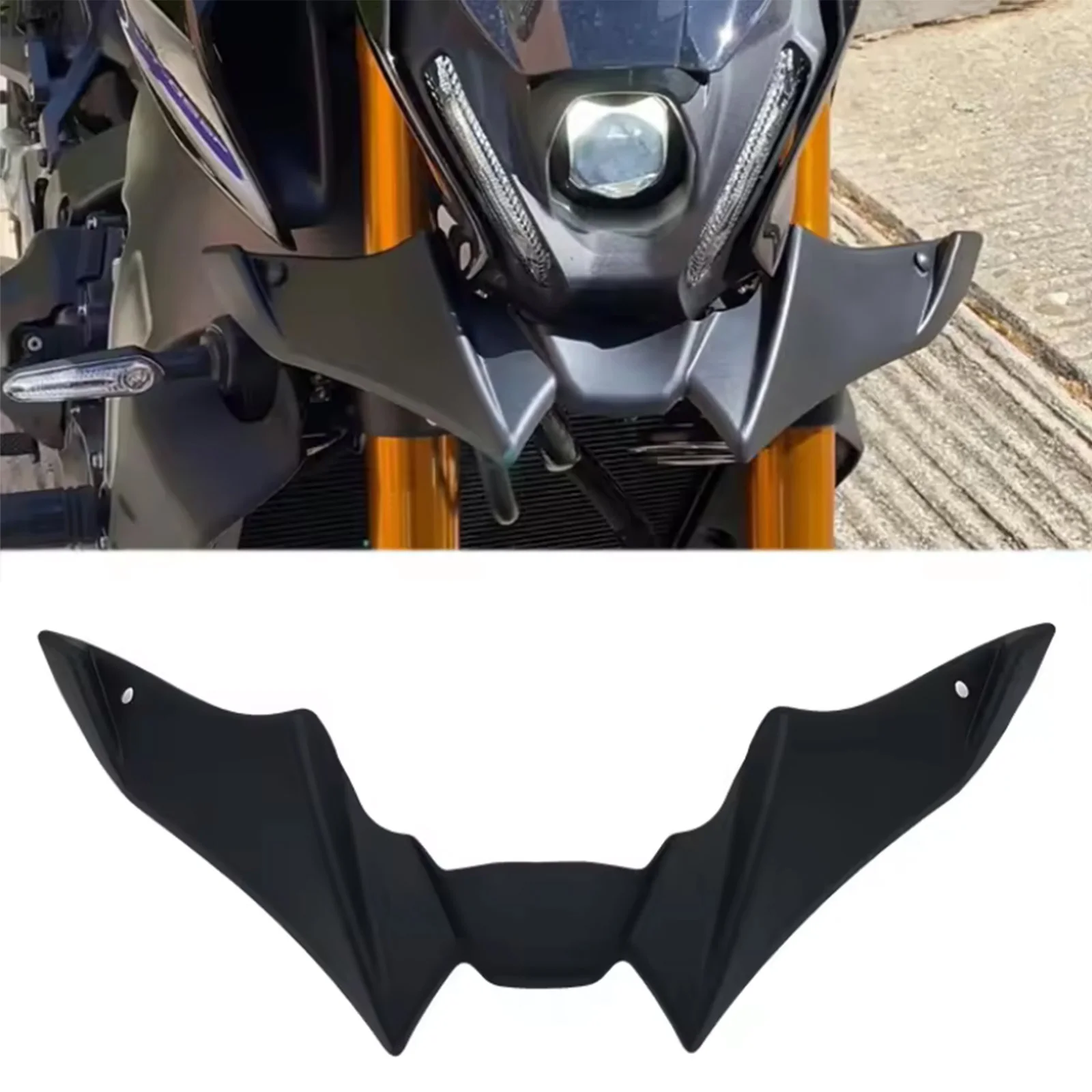 Ajuste para YAMAHA MT-09 MT09 MT 09 SP 2021-2023 guardabarros de rueda delantera de motocicleta extensión de cono de nariz cubierta de alerón de capó