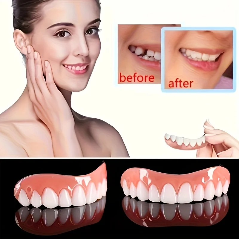 2026Reusable Denture Veneer Set - Natural Realistic Upper & Lower Temporary Dentures CK848