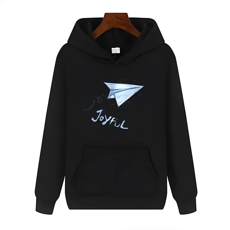 Moletom estampado masculino e feminino, moletom Harajuku, streetwear Y2K Tops, design simples, pulôver de personalidade, moda, outono, inverno