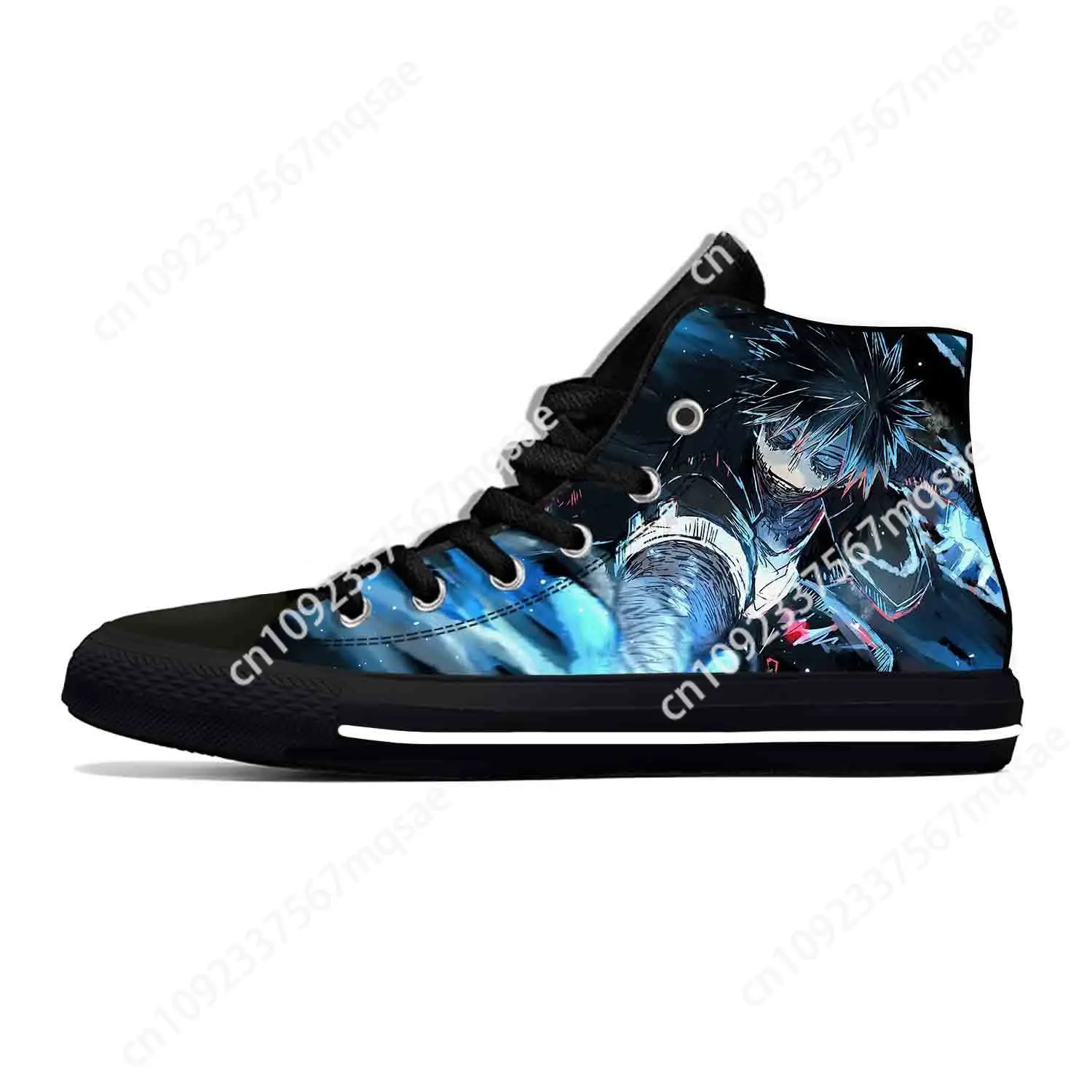 Japanese Anime Cartoon My Hero Academia Dabi Cool Casual Cloth Shoes High Top Men Women Sneakers High Help Classic Board Shoes