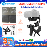 FeiyuTech Feiyu SCORP Pro 3-Axis Gimbal Stabilizer for DSLR Mirrorless Camera 10.6lb load Detachable Remote OLED Screen Ctrl