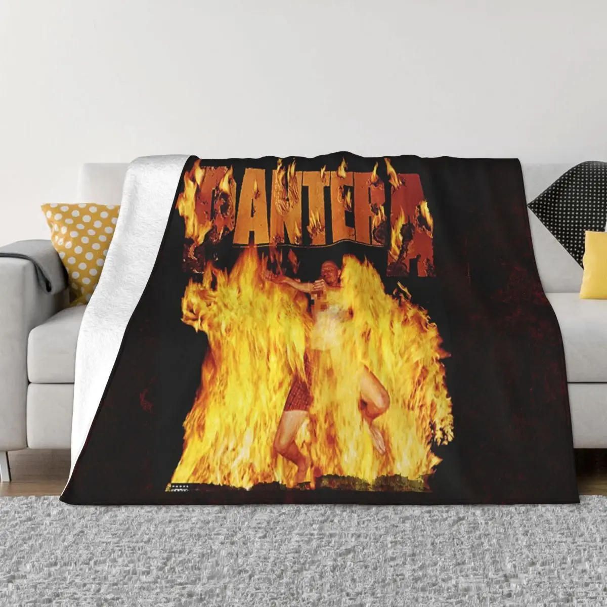 Pantera Flames 1896 Plush Knee Blanket Blankets And Throws Throw Blanket