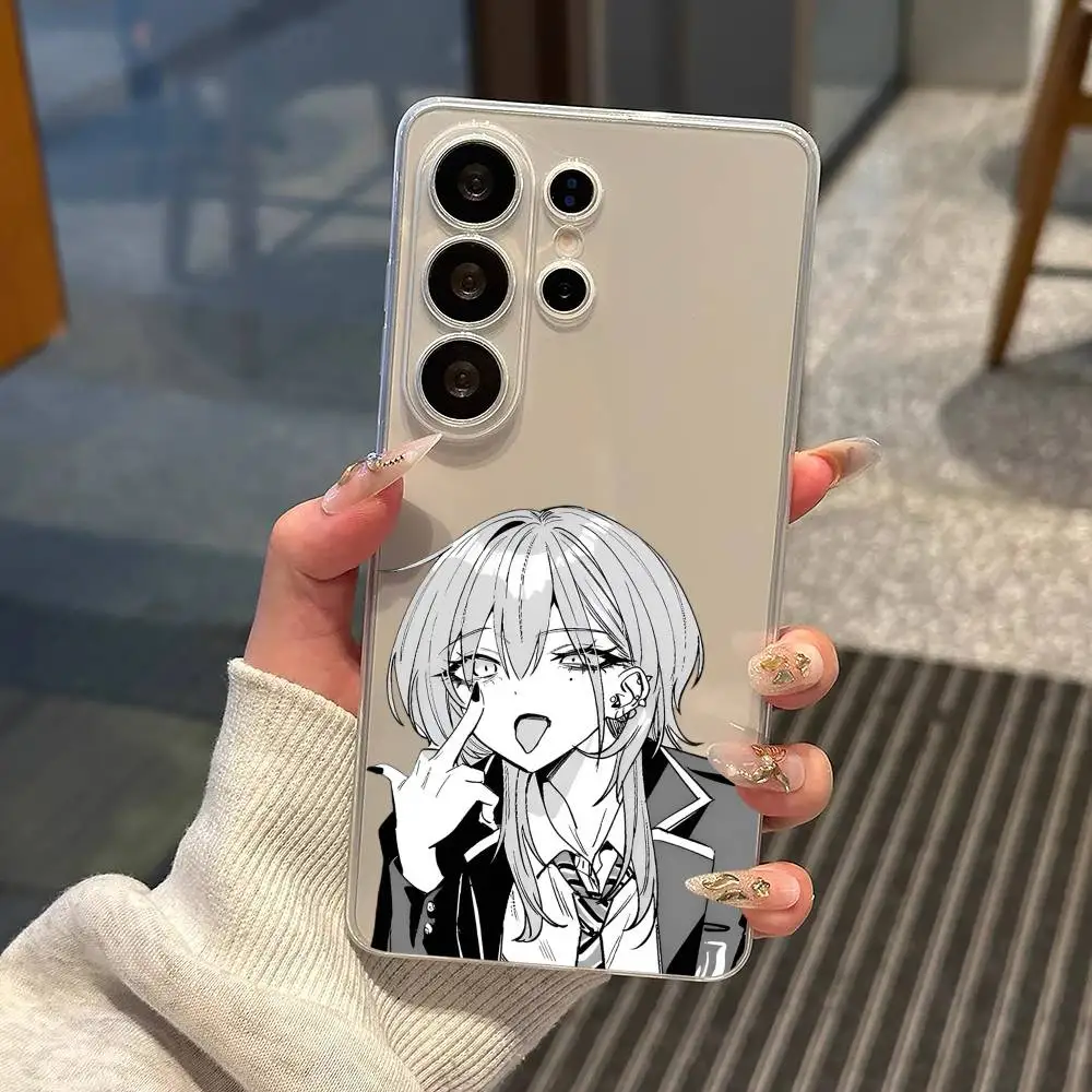 Прозрачный чехол для телефона Haimiya-senpai Wa Kowakute Kawaii Manga для Samsung S25, S24, S21, S22, S23, S30, Ultra, S20, Plus, FE, Note, 10, 9, 5G