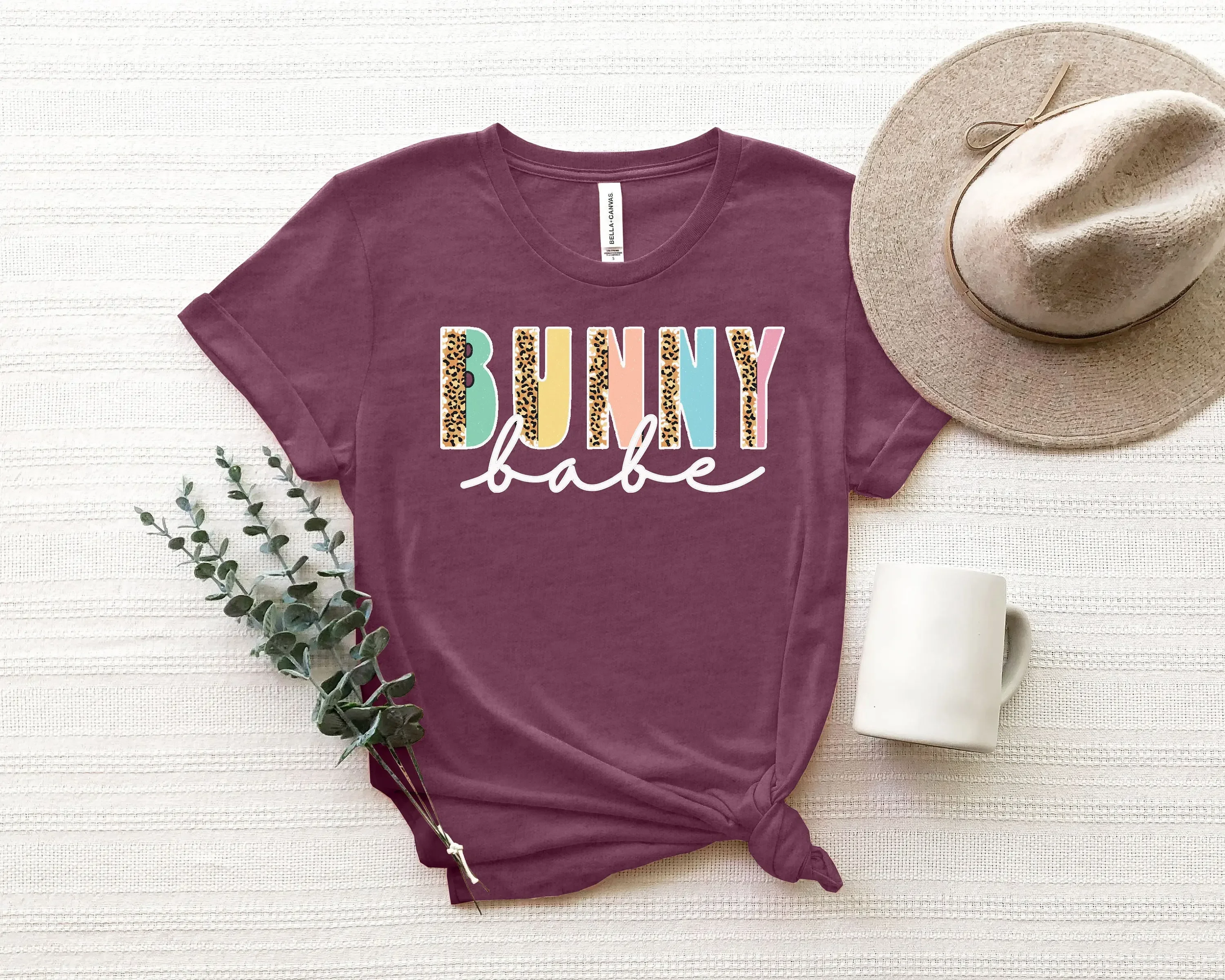 Bunny Babe T Shirt Easter Day Leopard Cute