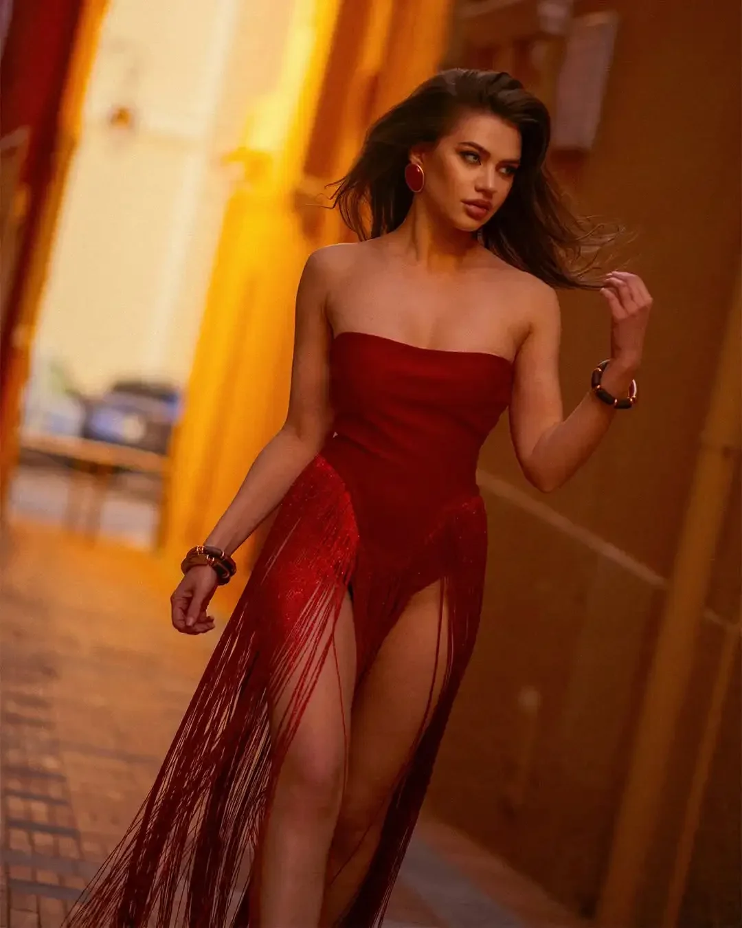 

Sexy Fringes Strapless Maxi Dress Women Elegant Off-shoulder Backless Waist Cinching Slim Vestidos 2026 Lady Vacation Party Gown