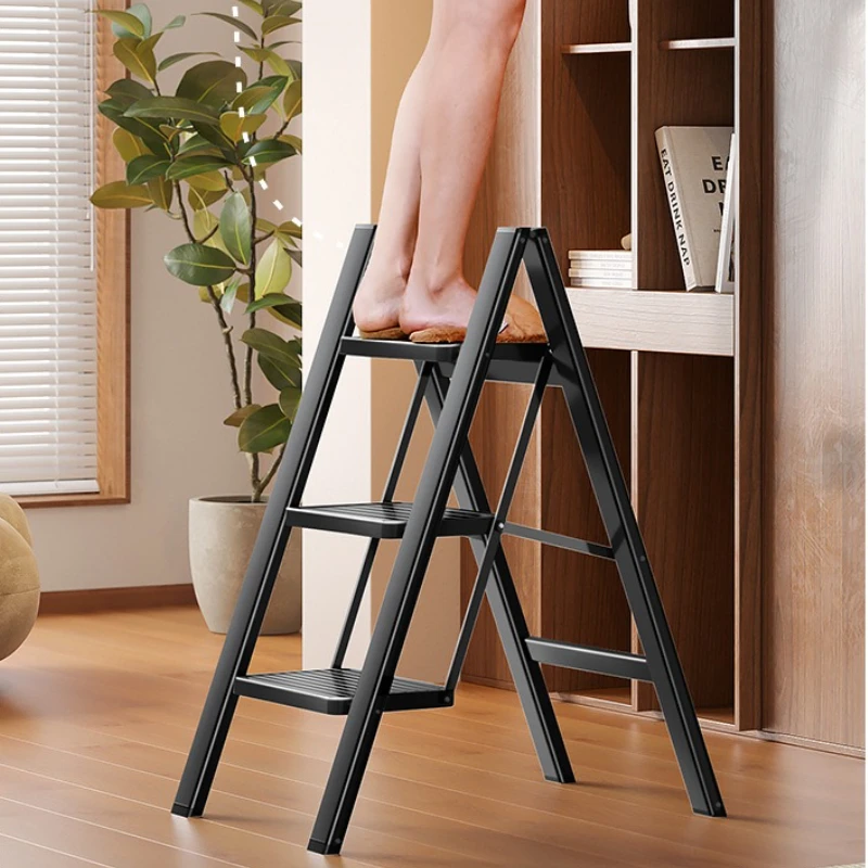 

Folding Telescopic Ladder Heavy Duty Adjustable Step Stools Multi-Function Step Ladder for Home Indoor Safety Kitchen Furniture