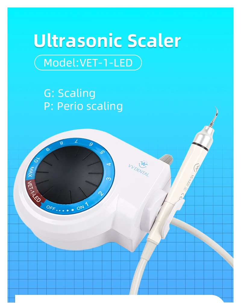 VVDental Ultraschall-Scaler-Maschine mit LED-Licht-Handstück zur Entfernung von Zahnstein und zur Zahnreinigung für Zahnkliniken – Detail 2