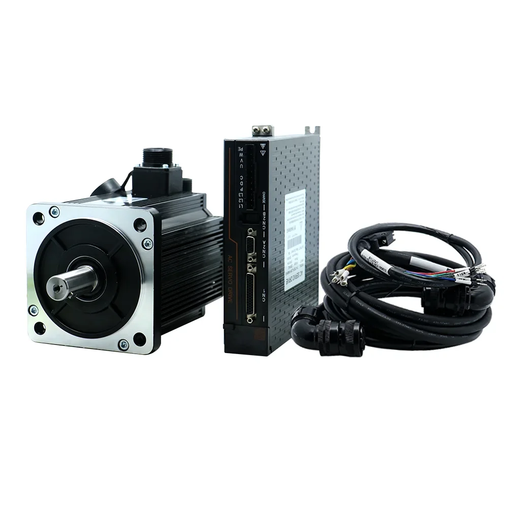 1.5KW 220V 2500RPM Nema 52 10Nm Servo Motor 130ST RS485 130ST-M10015 with Driver T3DF Servo Motor Kit with Brake