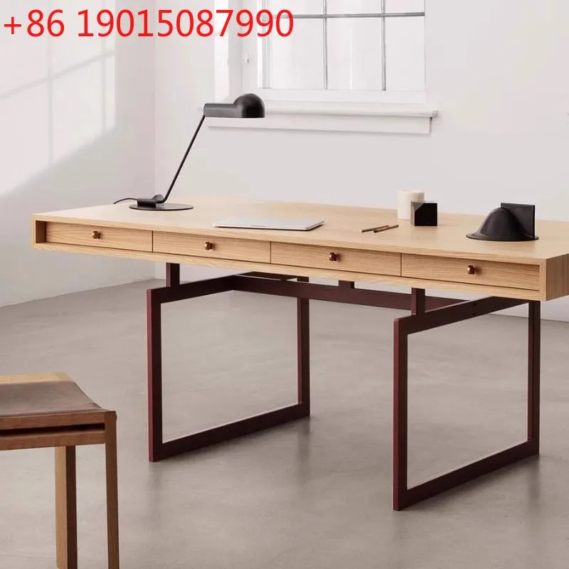

Минималистичный стол из цельного дерева, современный скандинавский дизайн с выдвижными ящиками, домашний компьютерный стол, креативное обучение, офисный стол для спальни