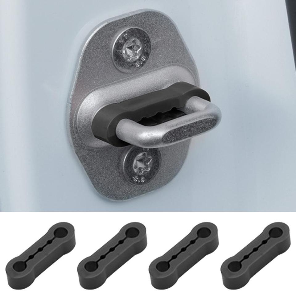  Car Door Shock Absorber Noise & Shock Reduction Enhanced Latch Protection Deadener Damper Cushion Anti-Vibration Buffer Pad 