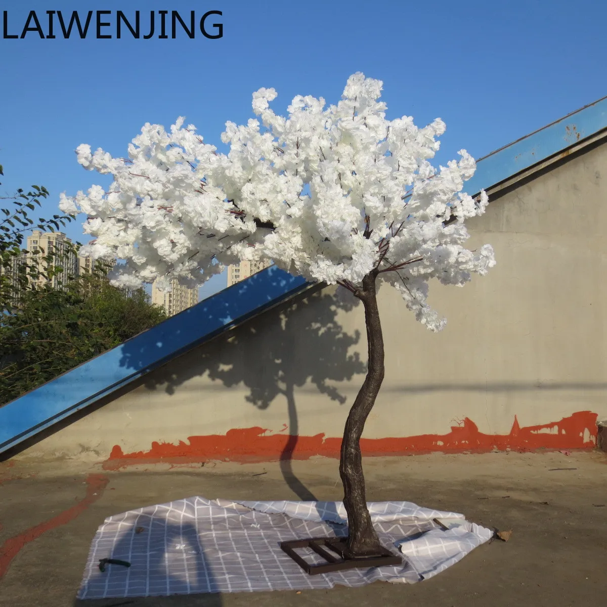 

HLZ 2,5 м прямой стержень искусственное дерево напольный дисплей вишневое дерево отель вечерние стекловолоконное цветочное дерево