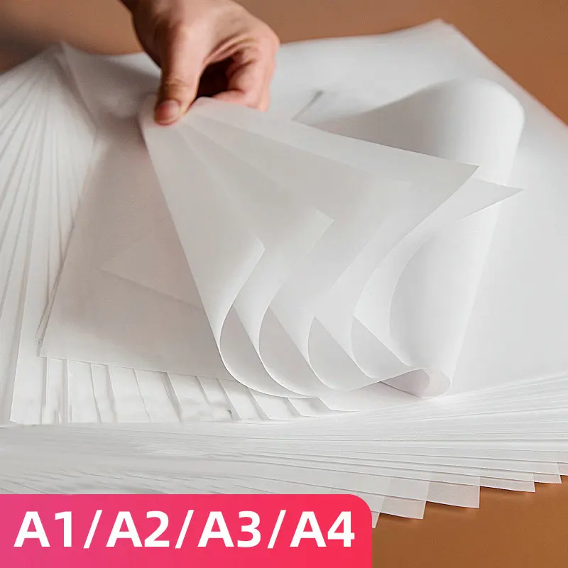 Good Transparency Tracing Paper A3 A4 Copy Paper Caligraphy Blueprints Drawing Paper A2 A1 Large Trace Paper 73G