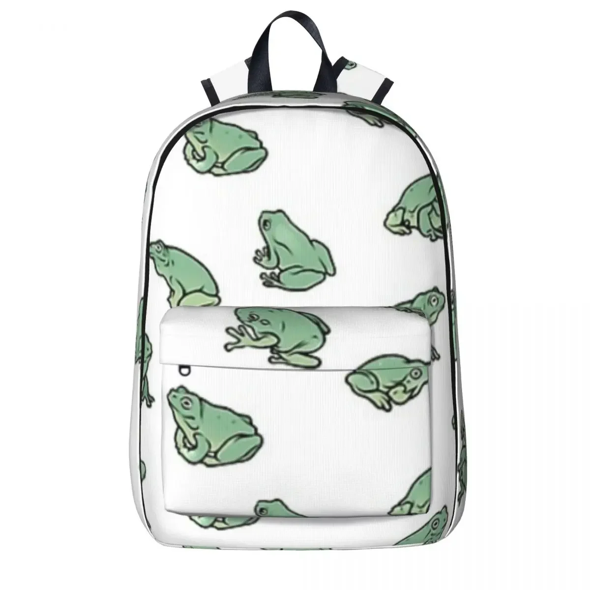 

Frogs Woman Backpacks Boys Girls Bookbag Fashion Students School Bags Portability Travel Rucksack Shoulder Bag