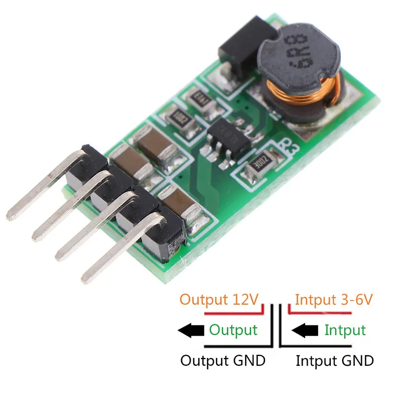 3.3V 3.7V 4.5V 5VTurn12VBoost Voltage Conversion Board Power Module