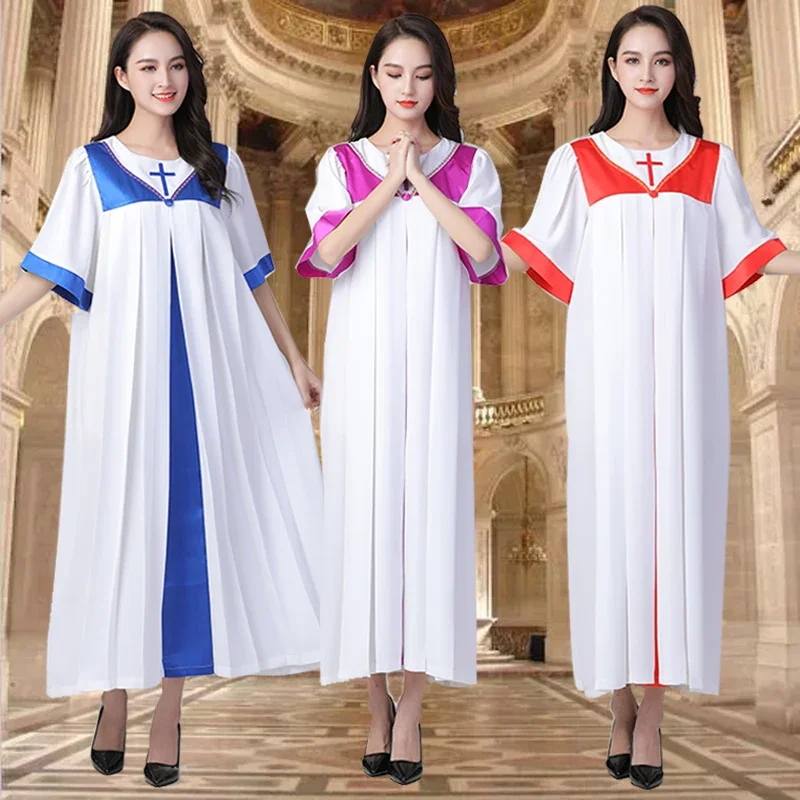 Christ Jesus Church Poetry Service Class The Lord Serves Outfit Hymn Holy Garments Nun Costume Long Sleeved Prayer Garment Robe