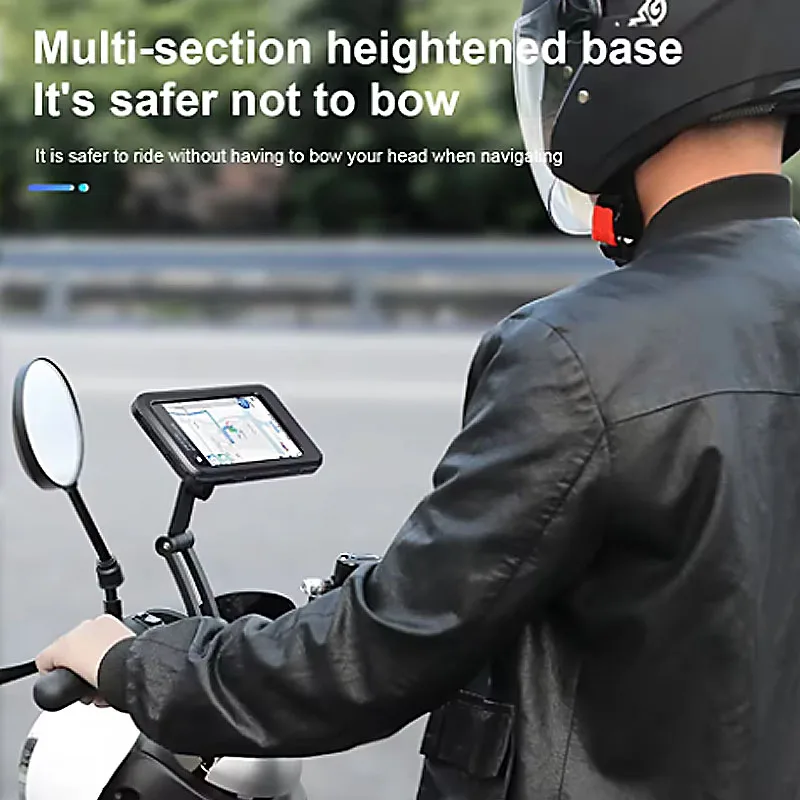 Waterdichte motorfiets fiets mobiele telefoon houder ondersteuning universele fiets GPS 360 °   Draaibare verstelbare motorfiets mobiele telefoonhouder