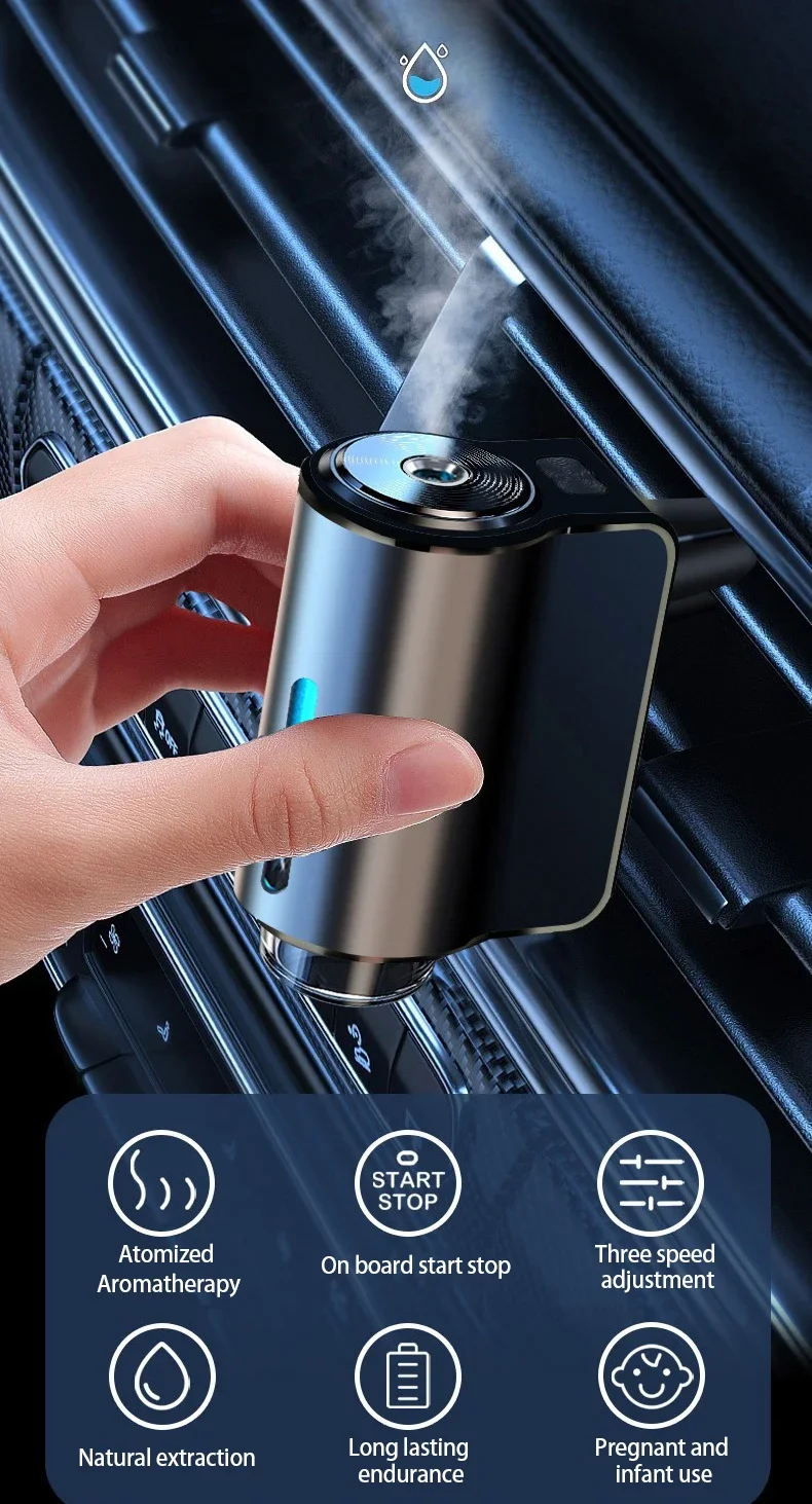 

Car Air Freshener Car Air Vent Humidifier Car Electric Air Diffuser Aroma Mist Aromatherapy For Removing Odors Car Accessories