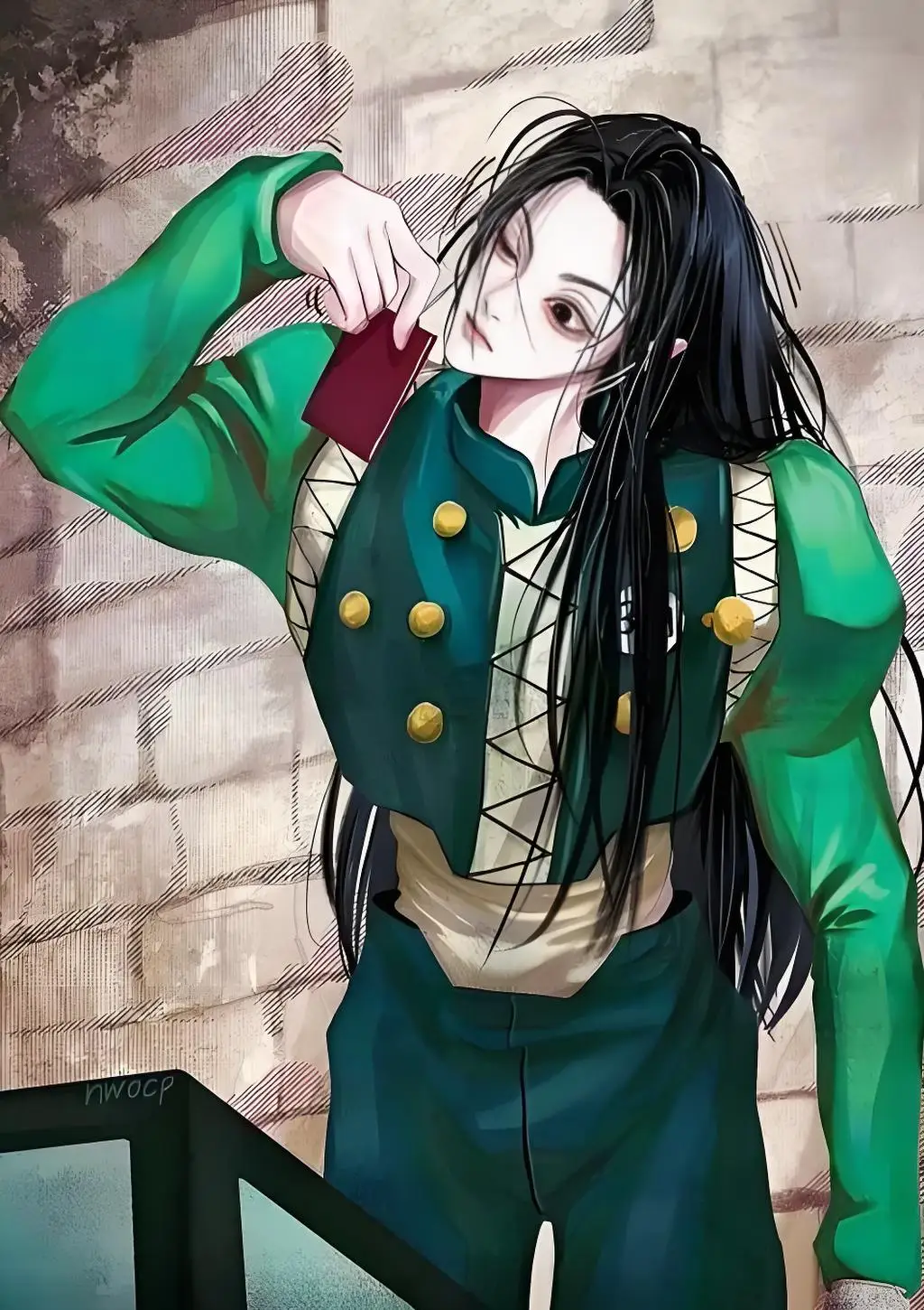 

Парики из термостойкого волокна, парик для косплея для Hunter × Hunter Illumi Zoldyck, 100 см