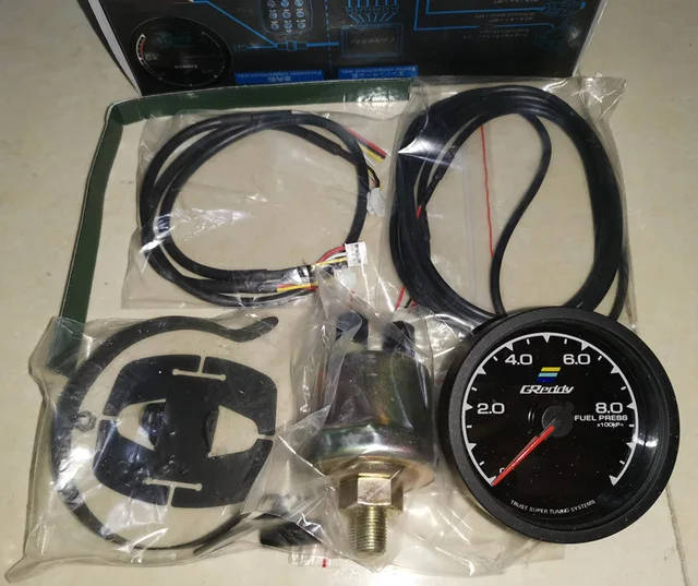 GReddi 7-Farben Turbo-Boost-Anzeige Auto Multi-LCD-Digitalanzeige Rennsport-Messgerät Wassertemperatur Öltemperatur-Anzeige 62mm 2,5 Zoll mit Sensor – Detail 13
