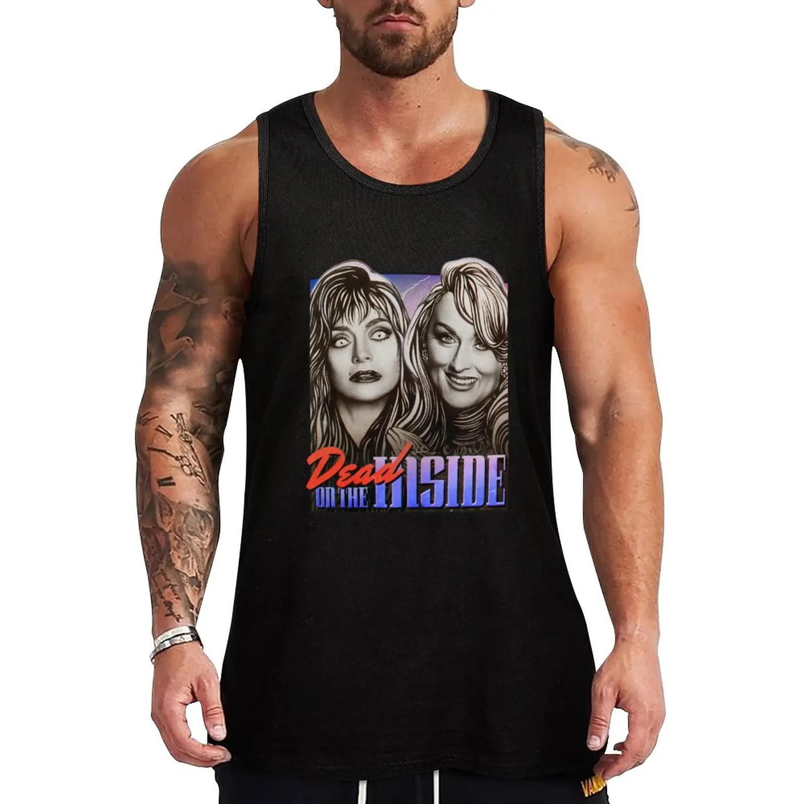 Dead On The Inside woman retro Tank Top Vacation Tank Top Casual Sleeveless Beach Wear Shirt