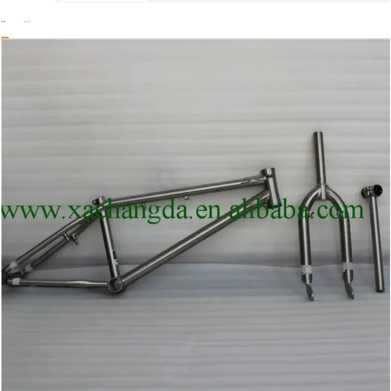Titanium BMX Bike Frame With Integrated Head Tube, Titanium Bmx Front Fork And Seat Post, Customized Titanium Bicycle BMX
