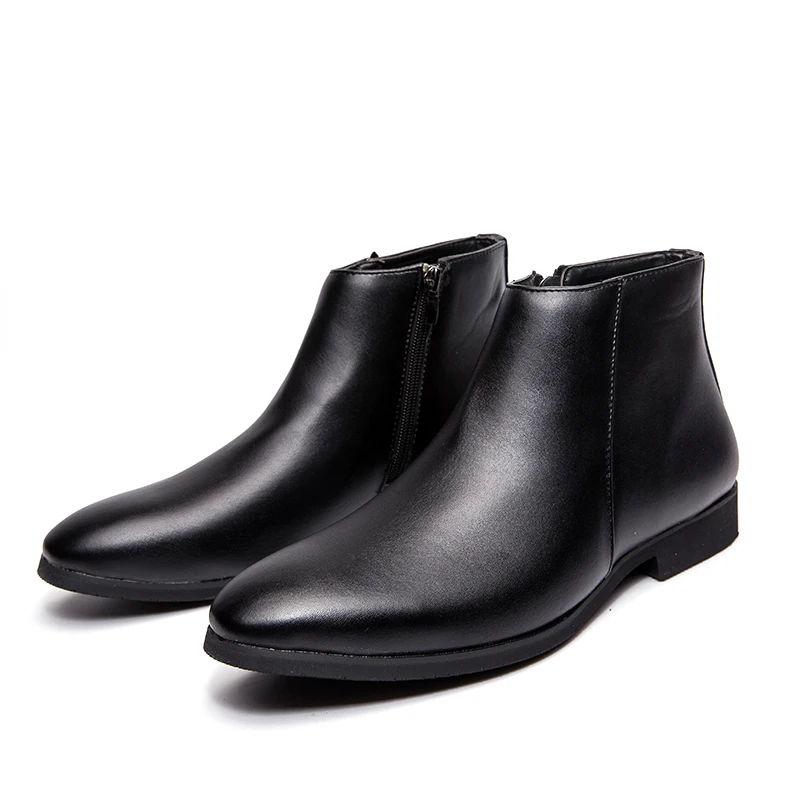 

37~47 Men Chelsea Boots Leather Couple British Style Business Designer Formal Leisure High-Top Men Shoes Retro Men Ankle Boots