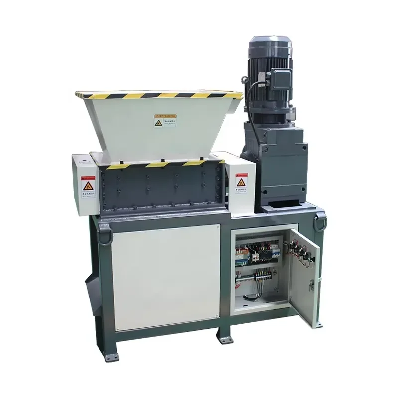 EB180 Small Wood Double Axis Shredder Plastic Scraps Cardboard Box Crusher Universal Book Shredder