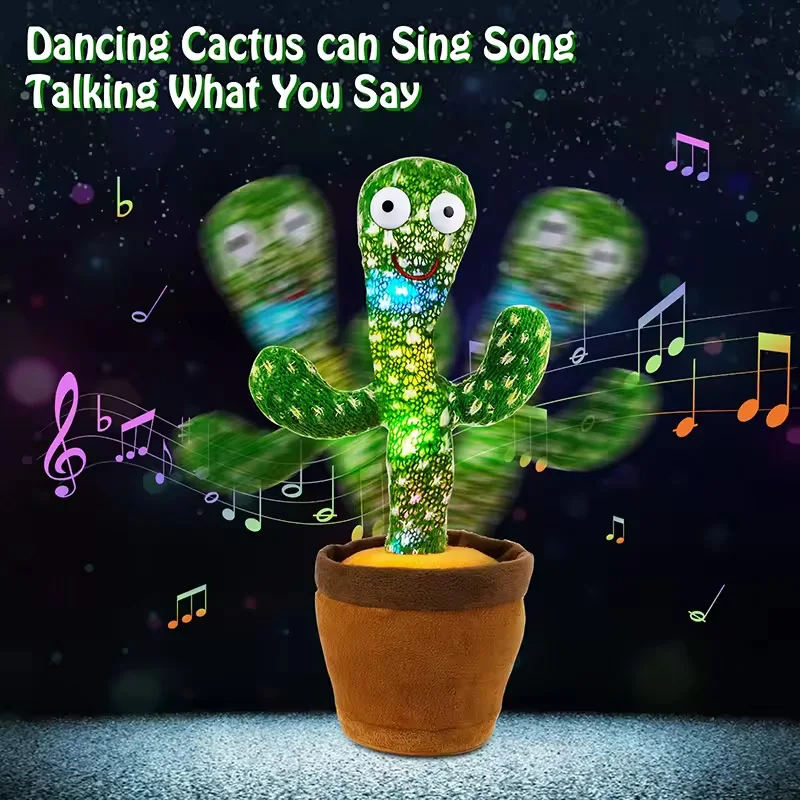 Danza Cactus 120 Canzone Altoparlante Parlante Batteria Usb Ripeti Vocale Peluche Cactu Ballerino Giocattolo Parlare Peluche Peluche Giocattoli di Peluche Per I Bambini Regalo