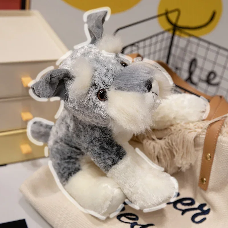 Cute Schnauzer Dog Plush Toys Triver Stuffed Animals Doll Puppy Kids Children Adults Boys Birthday Gifts Home Decor Crafts