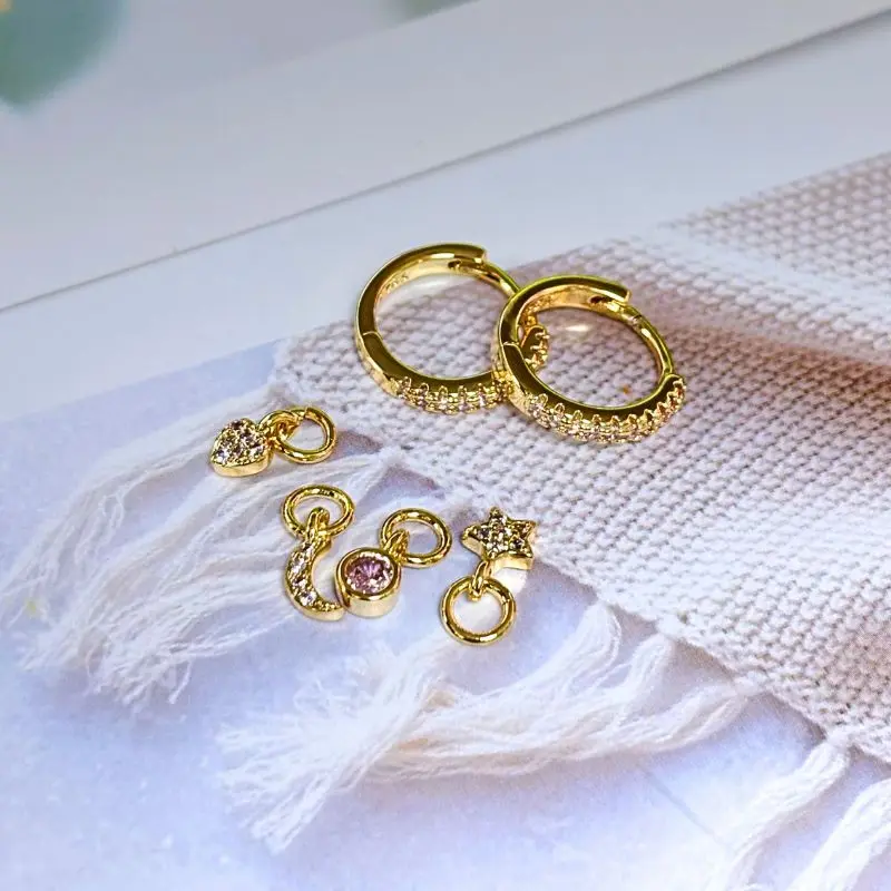 Cong Bông Tai Nữ Bạc 925 Tai Kim Thời Trang CZ Tinh Tế Trang Sức Nữ Ánh Sáng Bông Tai Cao Cấp Quà Tặng Sinh Nhật