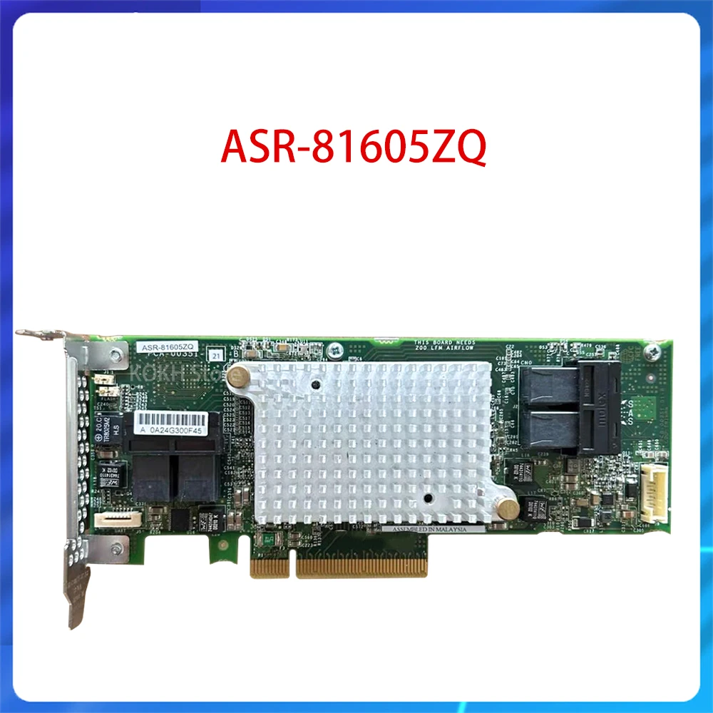 

Original ASR-81605ZQ 12G SAS 16-Port 1GB Cache PCIe X8 RAID Controller Array Card Direct Access Card RAID 12GB/s for Adaptec