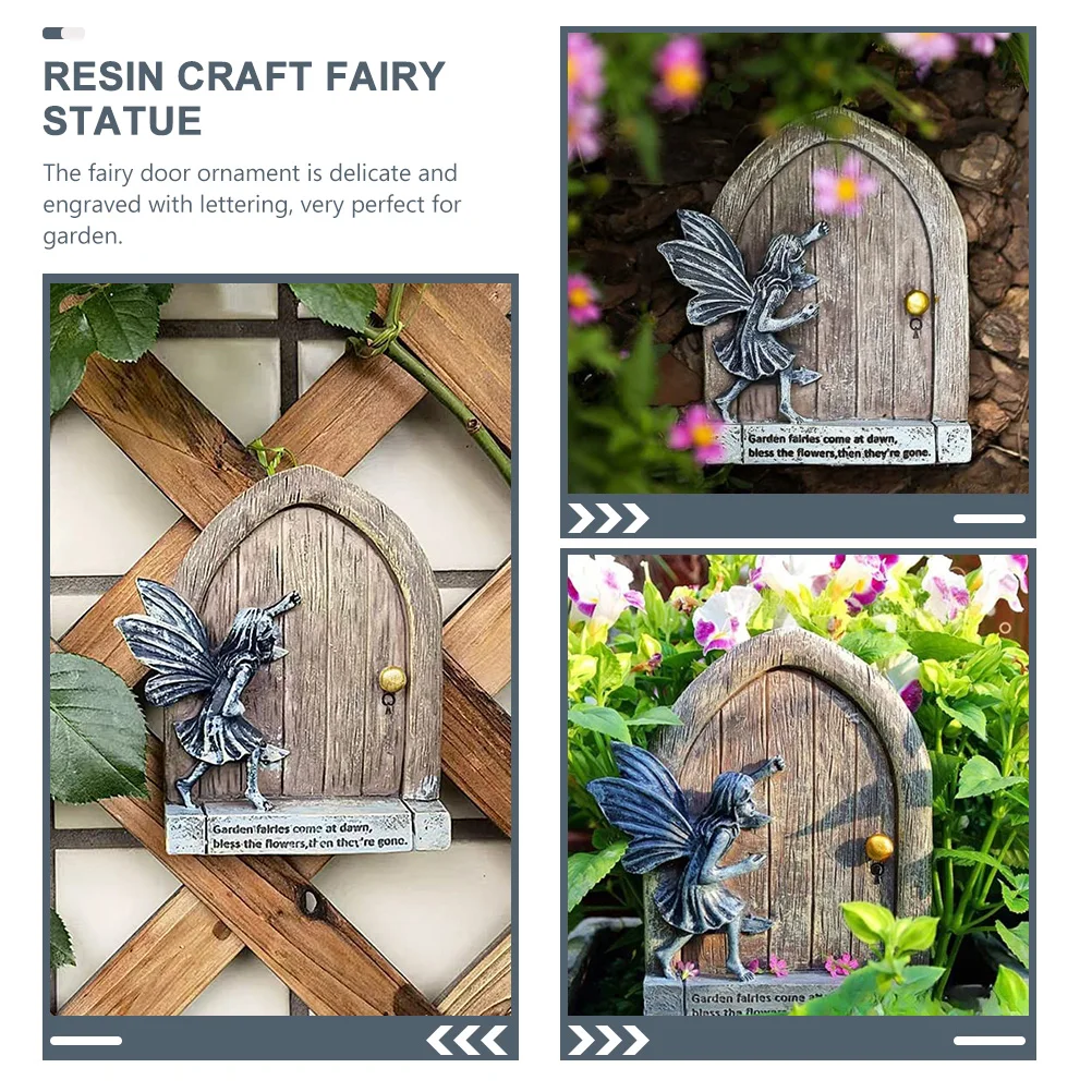 

Resin Tree Decorations Miniature Fairy Door Garden Accessories Durable Kids Toy Photography Prop Unique Hanging Tree