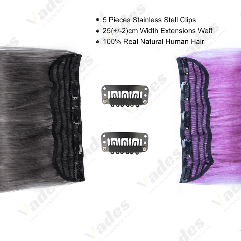 Picture 4: 40CM Elegant Straight 4 Clips Hair Colorful Rainbow One Color Party Highlight Long Straight Suitable for Women Party Gifts 40G