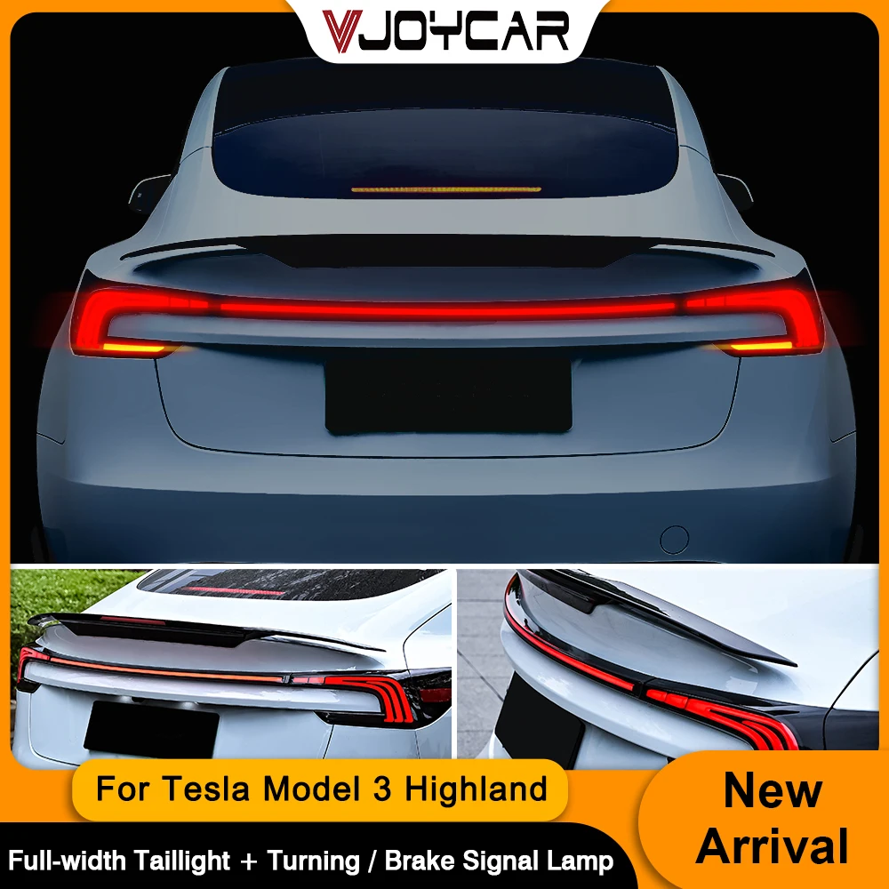 

Светодиодный задний фонарь Vjoycar в сборе для Tesla Model 3 Highland: указатель поворота, стоп-сигнал, модификация заднего фонаря автомобиля