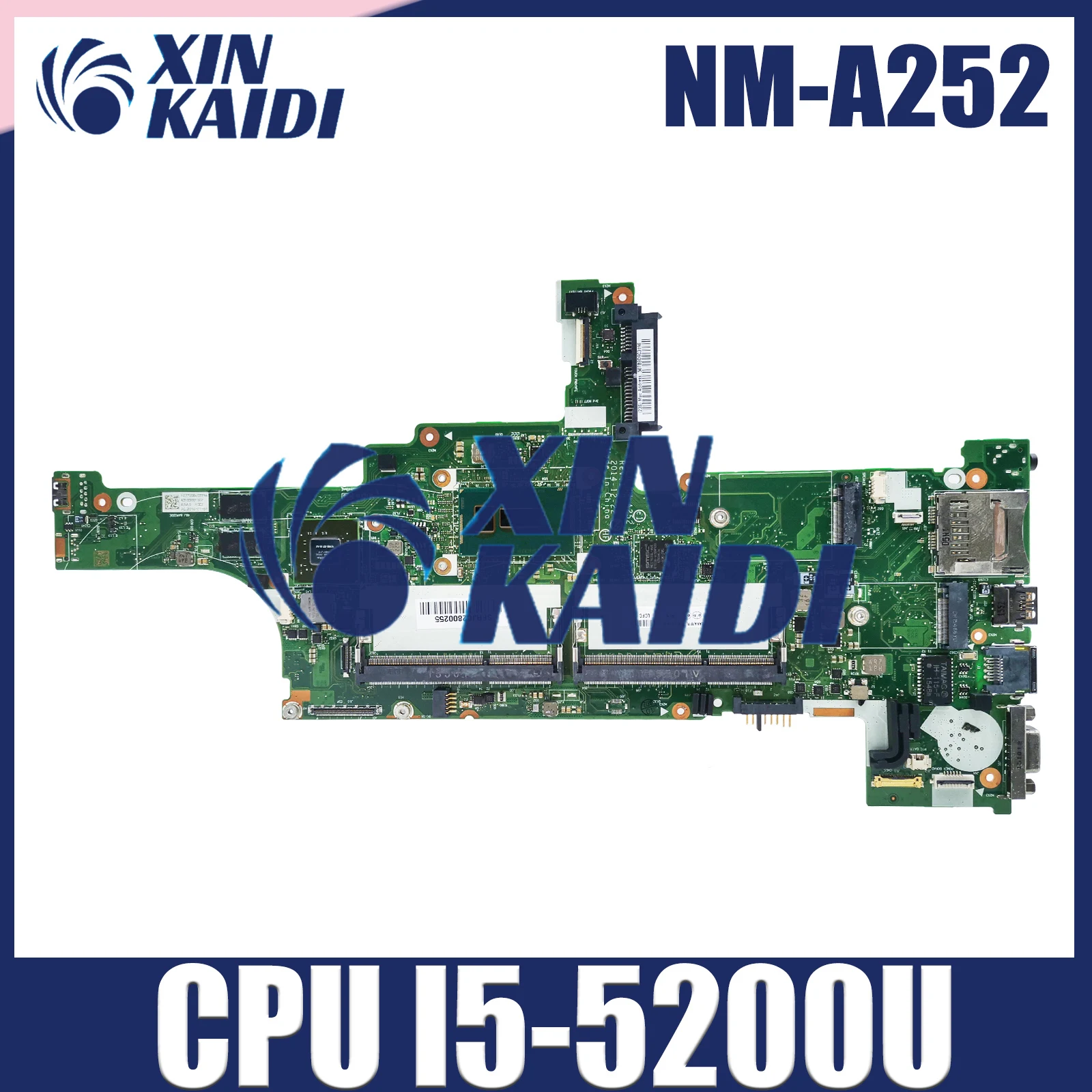 

Mainboard For Lenovo Thinkpad T450 NM-A252 00HN507 Laptop Motherboard With i5-5200U CPU GT940M V2G 100% Tested