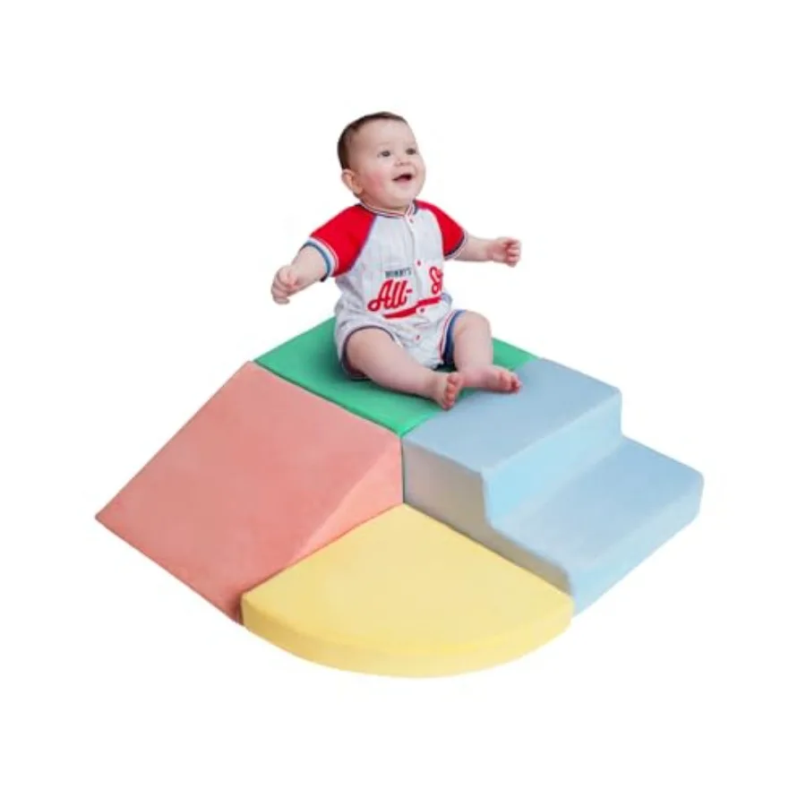

DTRK Climbing Toys for Toddlers 1-3 4-Piece Soft Indoor Play Gym for Toddler Playtime Corner Climber Indoor Foam Play Gym for C