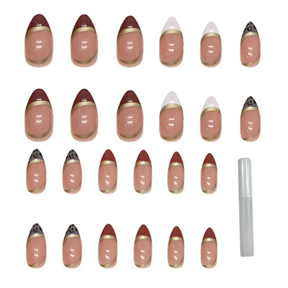 Punta artificiale Gel impermeabile unghie finte copertura completa punta a punta Press-ons per Nail Art fai da te 24 pezzi unghie finte indossabili